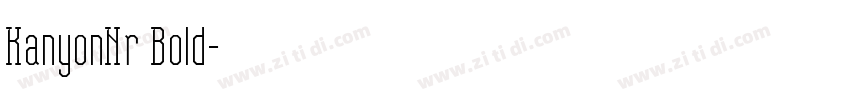 KanyonNr Bold字体转换